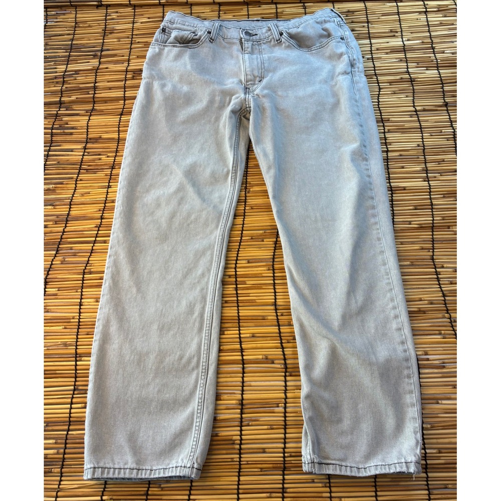 Levis 514 Mens Straight Fit Light Gray Denim Jeans W36 L32 00514-1518